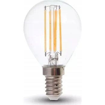 Žárovka LED žárovka V-TAC 6W Filament E14 Baňka P45 Čirá
