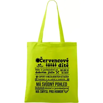 Nákupní taška Narozeniny červenec - Taška bavlněná - 42 x 38 cm ( Limetková )