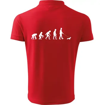 Pánská košile Jezevčík Evoluce muž - Polokošile pánská Pique Polo 203 - M ( Červená )
