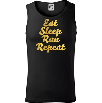 Pánské termoprádlo Eat sleep run zlatá - Tílko pánské Core - L ( Černá )
