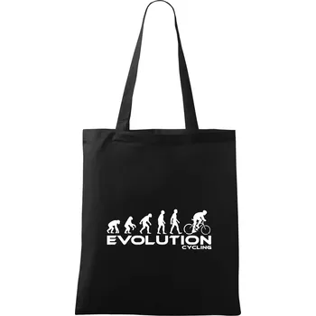 Evoluce cyklistiky - Taška bavlněná - 42 x 38 cm ( Černá )