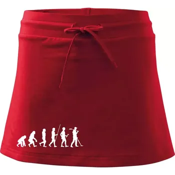 Dámská sukně Evoluce detektor - Sportovní sukně - two in one - XS ( Červená )