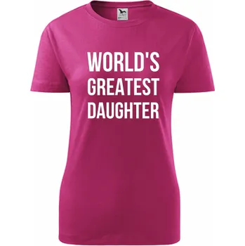 Purpurové dámské tričko Worlds Greatest Daughter - barva purpurová - velikost M