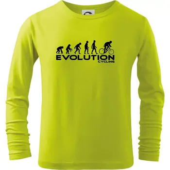 Dětská móda Evoluce cyklistiky - Triko dětské Long Sleeve - 122 cm/6 let ( Limetková )