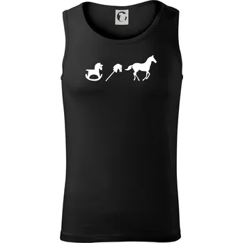 Pánské termoprádlo Evoluce koně - Tílko pánské Core - L ( Černá )