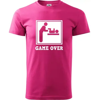 Game over miminko - Klasické pánské triko vyšší gramáže - S ( Purpurová )