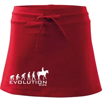 Dámská sukně Evoluce Ride horse - Sportovní sukně - two in one - XS ( Červená )