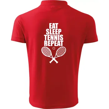 Pánská košile Eat sleep tennis - Polokošile pánská Pique Polo 203 - XL ( Červená )