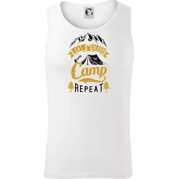 Eat Sleep Camp Repeat - Tílko pánské Core - S ( Bílá )