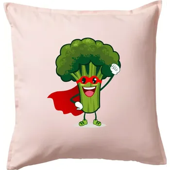 Polštář Super Brokolice - Polštář 50x50 - 50x50 - Včetně výplně ( Světle růžová )