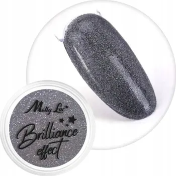 Prach Ozdoby Na Nechty MOLLYLAC 1g Efekt Brilliance Grafitová Č. 09