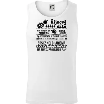 Narozeniny říjen - Tílko pánské Core - XL ( Bílá )