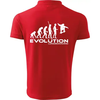 Pánská košile Evoluce longboard jump - Polokošile pánská Pique Polo 203 - XL ( Červená )