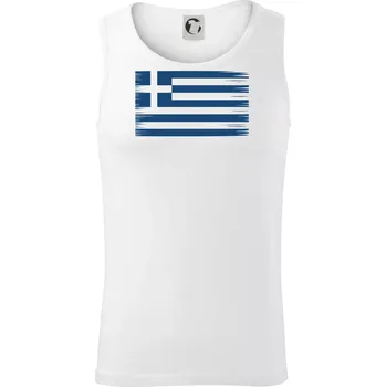 Řecko vlajka hranatá - Tílko pánské Core - L ( Bílá )