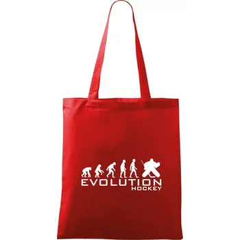 Nákupní taška Evoluce Hockey brankář - Taška bavlněná - 42 x 38 cm ( Červená )