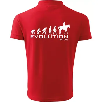 Pánská košile Evoluce Ride horse - Polokošile pánská Pique Polo 203 - L ( Červená )