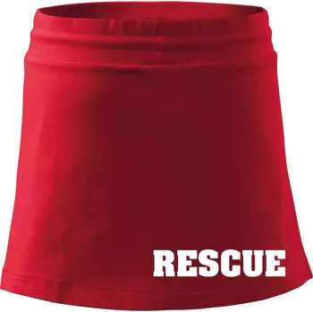 Dámská sukně Rescue - Hvězda na prsu + nápis na zádech - Sportovní sukně - two in one - M ( Červená )