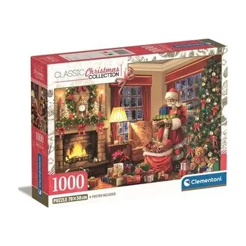 Puzzle CLEMENTONI Puzzle Santova návštěva 1000 dílků