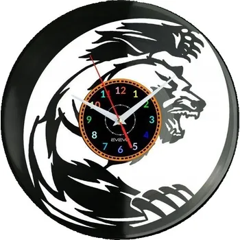 Hodiny MEDVĚD NÁSTĚNNÉ HODINY DEKORATIVNÍ MODERNÍ VINYLOVÁ DESKA VINYL NA ZEĎ