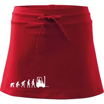Dámská sukně Evoluce ještěrka - Sportovní sukně - two in one - XS ( Červená )