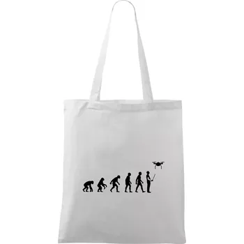 Nákupní taška Dron evoluce - Taška bavlněná - 42 x 38 cm ( Bílá )