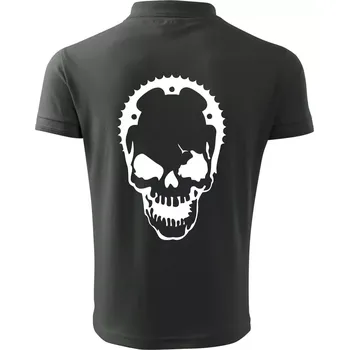 Pánská košile Rozeta lebka - Polokošile pánská Pique Polo 203 - 3XL ( Tmavá břidlice (šedá se zeleným nádechem) )