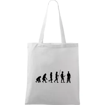 Evoluce zedník zbiječka - Taška bavlněná - 42 x 38 cm ( Bílá )