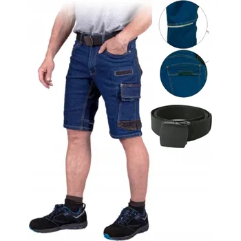 Pánské kraťasy ELASTICKÉ kraťasy KRÁTKÉ kraťasy šortky jeans DŽÍNOVÉ BOZP STRETCH odolné S