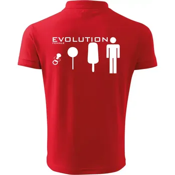 Pánská košile Evoluce ženy - Polokošile pánská Pique Polo 203 - S ( Červená )