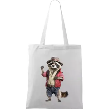 Mýval v košili - Taška bavlněná - 42 x 38 cm ( Bílá )