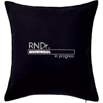 Polštář In progress titul RNDr. doktor / doktorka přírodních věd - Polštář 50x50 - 50x50 - Pouze potah ( Černá )