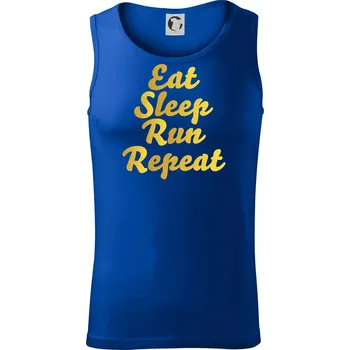 Pánská móda Eat sleep run zlatá - Tílko pánské Core - S ( Královská modrá )