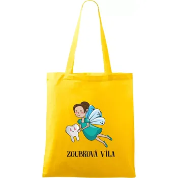 Zoubková víla - Taška bavlněná - 42 x 38 cm ( Žlutá )