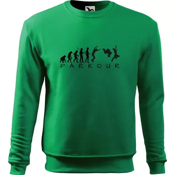 Pánská mikina Parkour evoluce - Mikina Essential pánská - L ( Středně zelená )