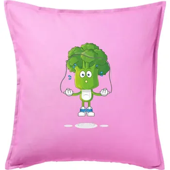 Polštář Brokolice tenista - Polštář 50x50 - 50x50 - Pouze potah ( Růžová )