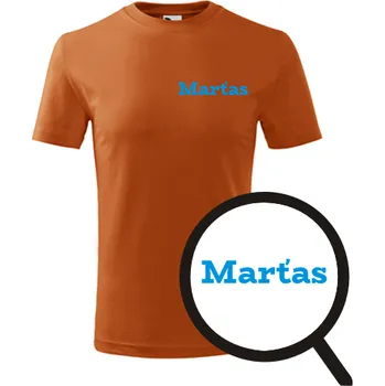 Oranžové dětské tričko Marťas - dětské tričko se jménem - barva oranžová - velikost 6let