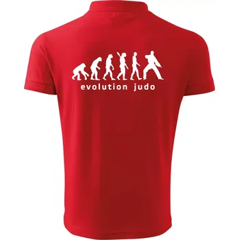 Pánská košile Judo evoluce - úder - Polokošile pánská Pique Polo 203 - L ( Červená )