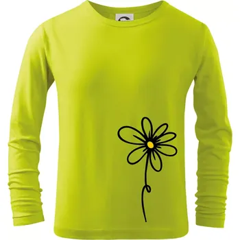 Dětská móda Kopretina - dole na výšku - Triko dětské Long Sleeve - 134 cm/8 let ( Limetková )