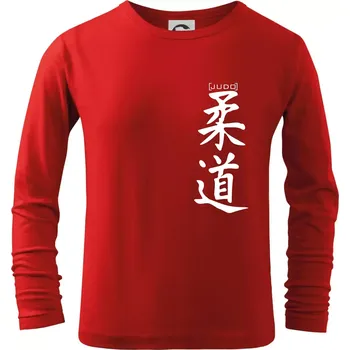 Chlapecké tričko Judo nápis japan - Triko dětské Long Sleeve - 122 cm/6 let ( Červená )