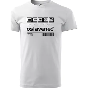 Čárový kód - Oslavenec - Triko extra velké (5-8XL) - 8XL ( Bílá )