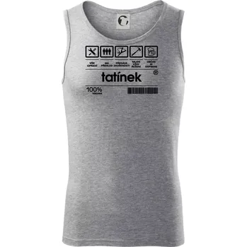 Čárový kód Tatínek - Tílko pánské Core - 2XL ( Tmavě šedý melír )