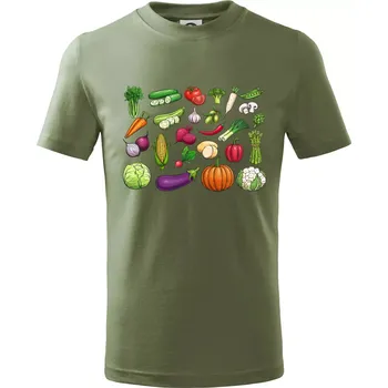 Chlapecké oblečení Zelenina ze zahrádky - Tričko dětské bavlněné - 146 cm/10 let ( Khaki )