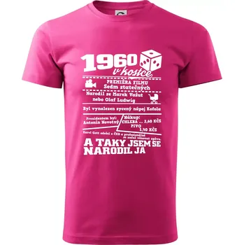 Pánská móda 1960 v kostce - Klasické pánské triko vyšší gramáže - XS ( Purpurová )