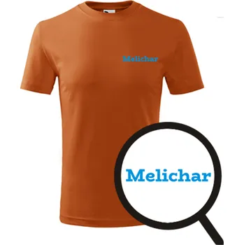 Chlapecké tričko Oranžové dětské tričko Melichar - dětské tričko se jménem - barva oranžová - velikost 8let
