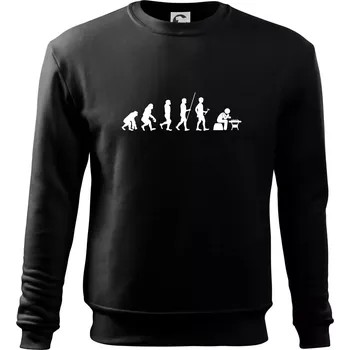 Chlapecké tričko Evoluce šachy - Mikina Essential dětská - 158 cm/12 let ( Černá )