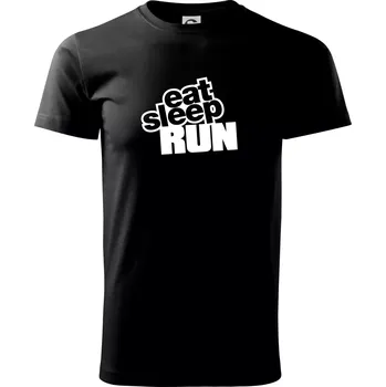 Pánské tričko Eat sleep run velké - Triko extra velké (5-8XL) - 6XL ( Černá )