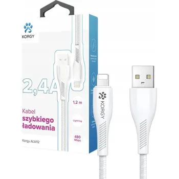 Datový kabel Kabel Korg USB - Apple Lightning 1,2 m bílý