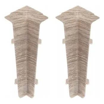 Podlahová lišta Vnitřní roh Cezar hliníkový 75 x 22, délka 22 cm, Dub Belfast