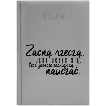 Diář Knižní diář pro učitele 2026 A5 stříbrný