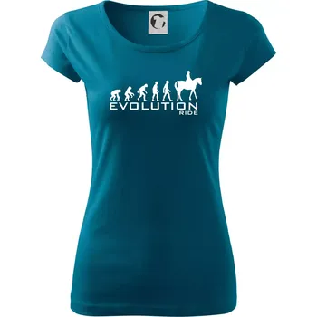 Dámské oblečení Evoluce Ride horse - Dámské triko Pure - S ( Petrolejová )